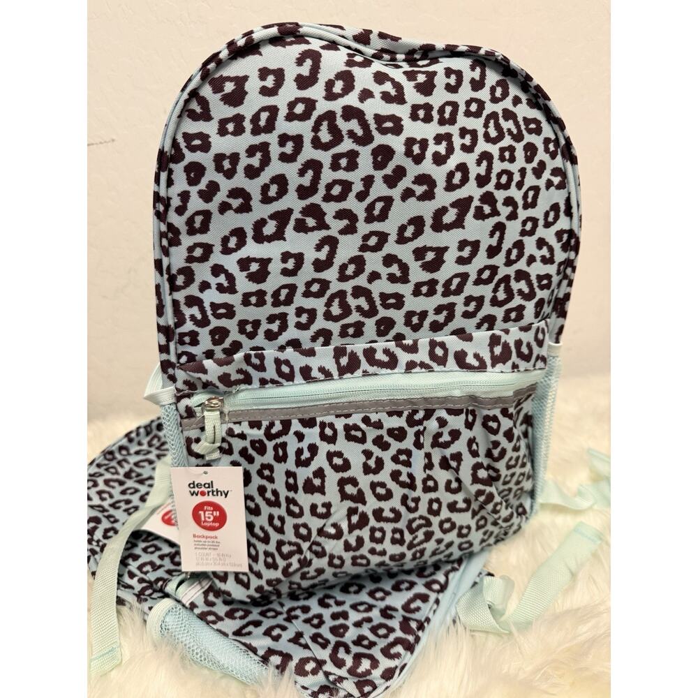 Dealworthy Cheetah Animal Print Backpack 23L‎ Laptop Bag Student Studious Zipper
